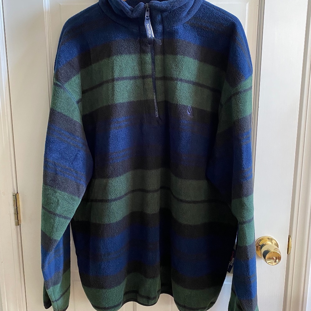 Vintage Nautica fleece quarter zip